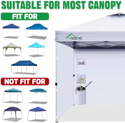 Acepic Instant Canopy Sidewalls 10x10 FT for Pop Up Canopy, Waterproof and UV...