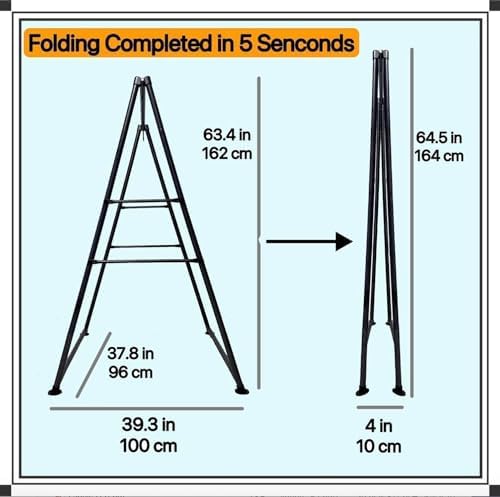 Hammock Chair Stand with X-Large Swing Chair with Footrest，Anti-Tip Thickened...