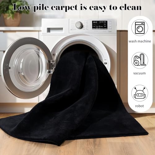 Large Area Rugs for Living Room Bedroom 6x9 Black Rug Ultra Soft