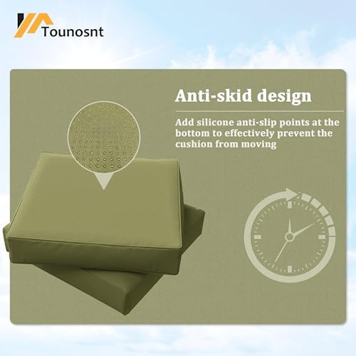 8 Pcs Outdoor Patio Cushion Covers, Replaceable Waterproof Furniture Covers, ...