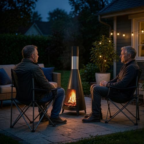 BDL Outdoor Chiminea Fireplace Wood Burning Fire Pit for Patio
