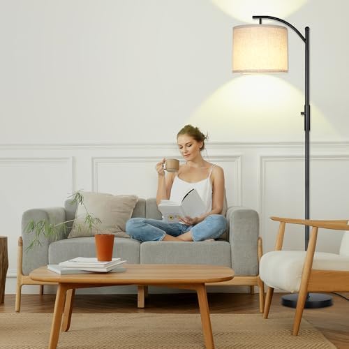 ROTTOGOON Dimmable Floor Lamp, Arc Floor Lamps for Living Room, Stepless Dimm...