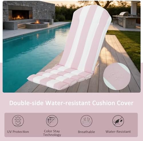 COZYVIDA 50"x20" Adirondack Chair Cushions Set of 2,Outdoor Rocking...