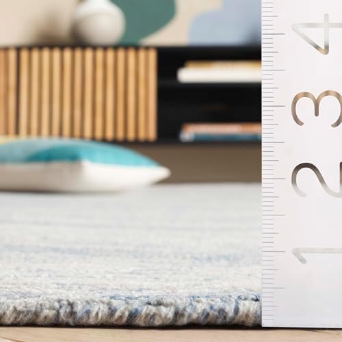 SAFAVIEH Metro Collection Area Rug - 11' x 15', Blue & Ivory, Mod...