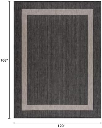 CAMILSON Outdoor Rug 10x14, Large Modern Outside Rugs for Patios Porches Wate...
