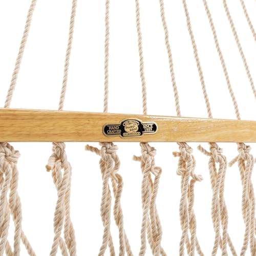 Original Pawleys Island Deluxe Oatmeal DuraCord Rope Hammock – 13 ft. x 60 in...