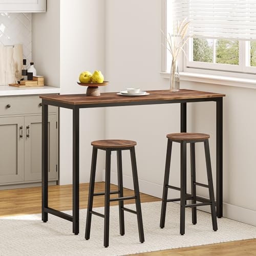 HOOBRO Bar Stools, Barstools Set of 2,Counter Height Barstools, 24.8" Ba...