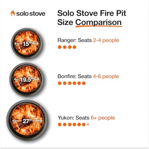 Solo Stove Bonfire w/Stand | 19.5" Smokeless Wood Fire Pit, Gunmetal