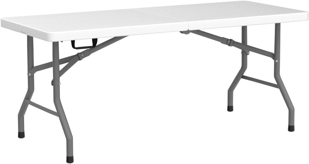 FDW | 6FT Folding Table | White | Portable Plastic Table