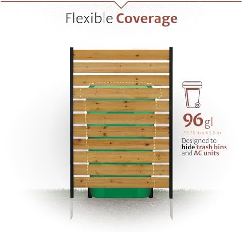 Enclo Concord Privacy Screen, Cedar Wood DIY No Dig Kit