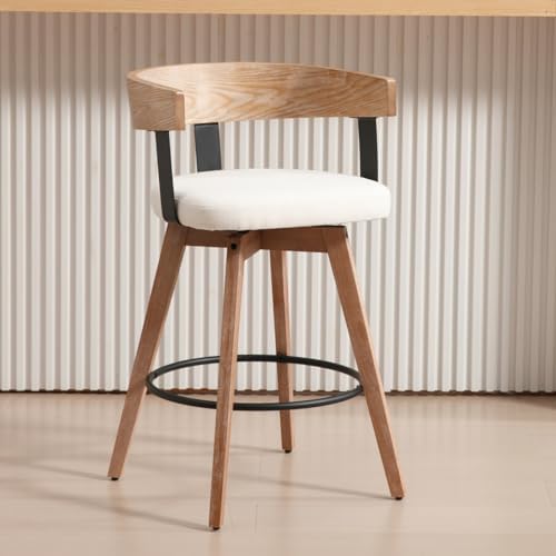 DUOMAY Swivel Bar Stools Set of 1, 26" Counter Height Counter Stool with...