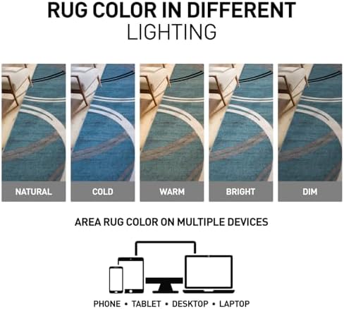 Rugshop Wavy Circles Modern Fade-Resistant Area Rug Blue 8'8" x 12'
