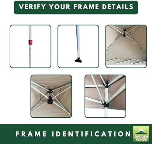 Garden Winds Reinforced RipLock 350 Replacement Canopy Top Cover Compatible w...