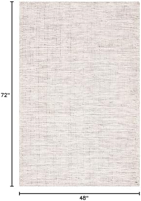 SAFAVIEH Vermont Collection Accent Rug - 4' x 6', Brown & Ivory, ...