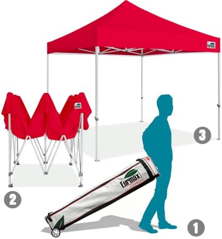 Eurmax USA 10x10ft Pop Up Canopy,Commercial Instant Tent for Outdoor Events,P...