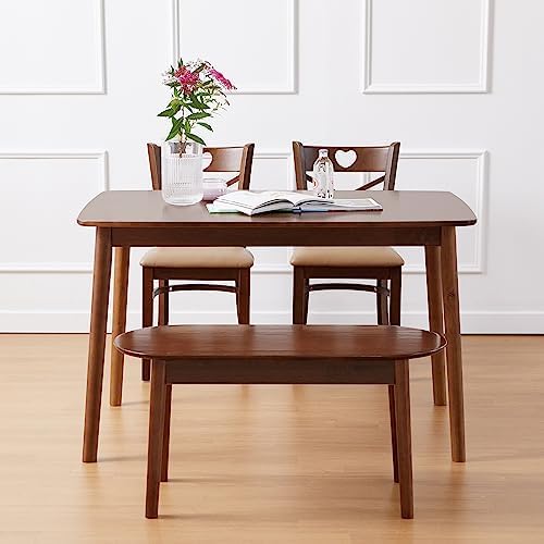 Livinia Aslan 47" Malaysian Oak Rectangular Wooden Dining Table/Solid Wo...
