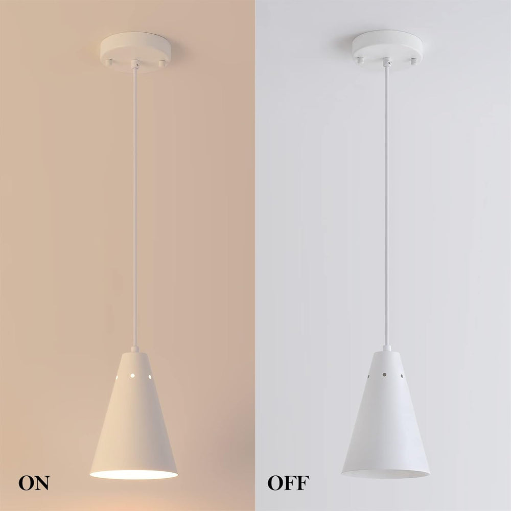 Dijiahua White Pendant Lights Kitchen Island,Dining Room Light Fixtures Over ...
