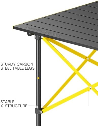 FanttikOutdoor Zeta V11 Pro Camping Table, Portable Folding Roll Up Table wit...
