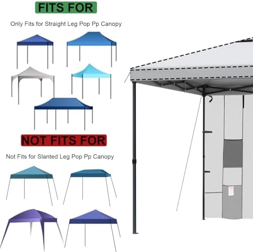 Canopy Sidewalls with 4 Pockets for Pop Up Canopy Frame,2Pcs Sunwalls Only