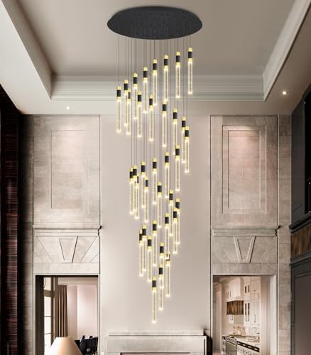 16 foot high ceiling chandeliers for living room, front angle view