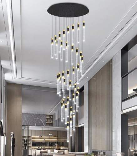 16 Foot High Ceiling Chandeliers for Living Room Entryway 32 Lights LED Light...