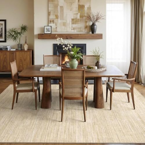 Garvee Living Room Rug 5x7 Modern Solid Color Area Rug for Bedroom, Camel