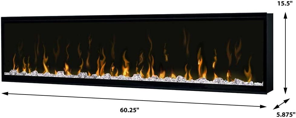 Dimplex IgniteXL 60" Built-in Linear Electric Fireplace with 8 Color The...
