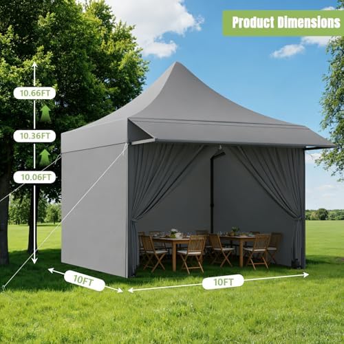 10x10 heavy duty pop up canopy tent with shown in use