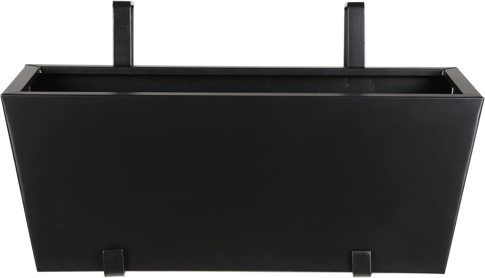 BIRDROCK HOME 1pk Metal Railing Planter - Balcony Flower Box - Deck Rail Boxe...