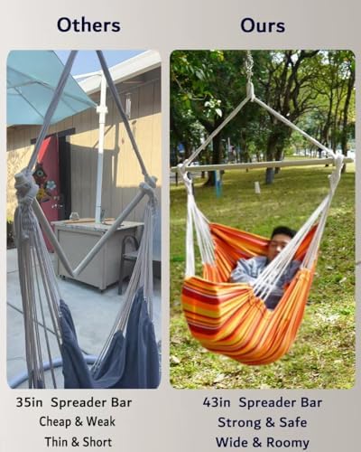Miztli Hammock Chair Hanging Chair Swing for Bedroom with Foot Rest, Max 500 ...