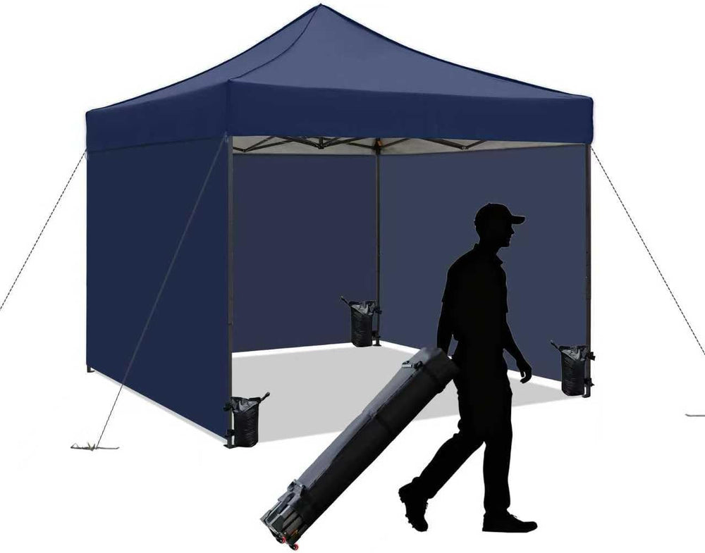 10x10 Pop up Canopy Tent with Sidewalls,Heavy Duty Waterproof Sun Shade Canop...