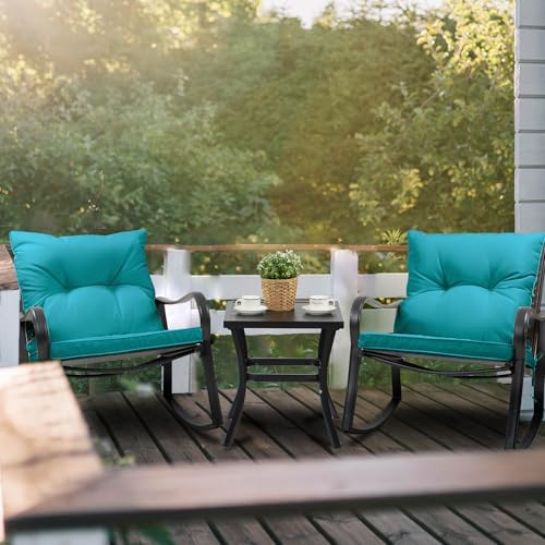 Kozyard 3 Piece Outdoor Rocking Chairs Patio Bistro Set