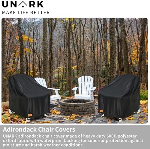 Outdoor Adirondack Chair Cover 2 Pack,Heavy Duty Patio Covers Waterproof, Out...