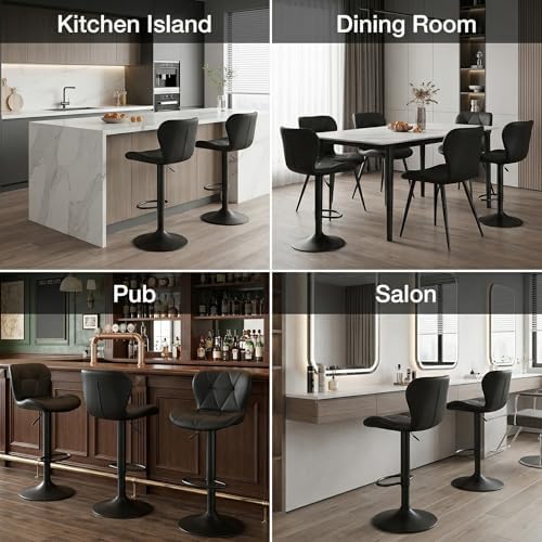 Bar Stools Set of 4, Counter Height Stools for Kitchen Counter,Black