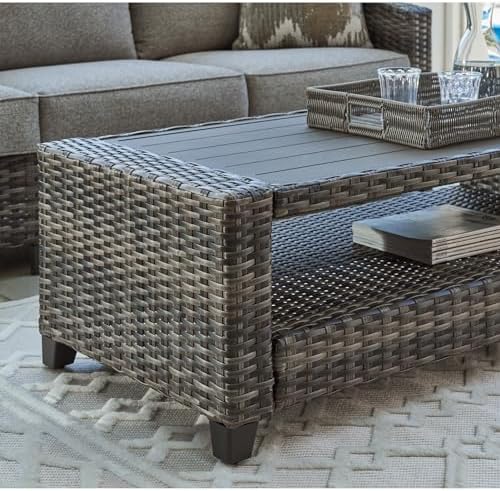 Signature Design by Ashley Oasis Court 4-Piece Patio Furniture Set, Gray