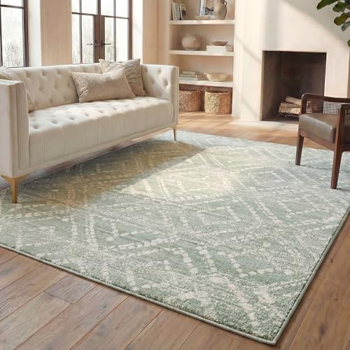 SAFAVIEH Adirondack Collection Area Rug - 6' x 9', Green & Ivory,...