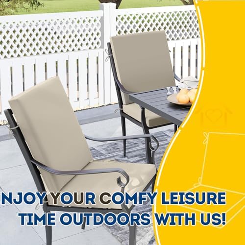 AAAAAcessories Outdoor Chair Cushions, 20 x 20 x 3 + 24 in, Set of 1