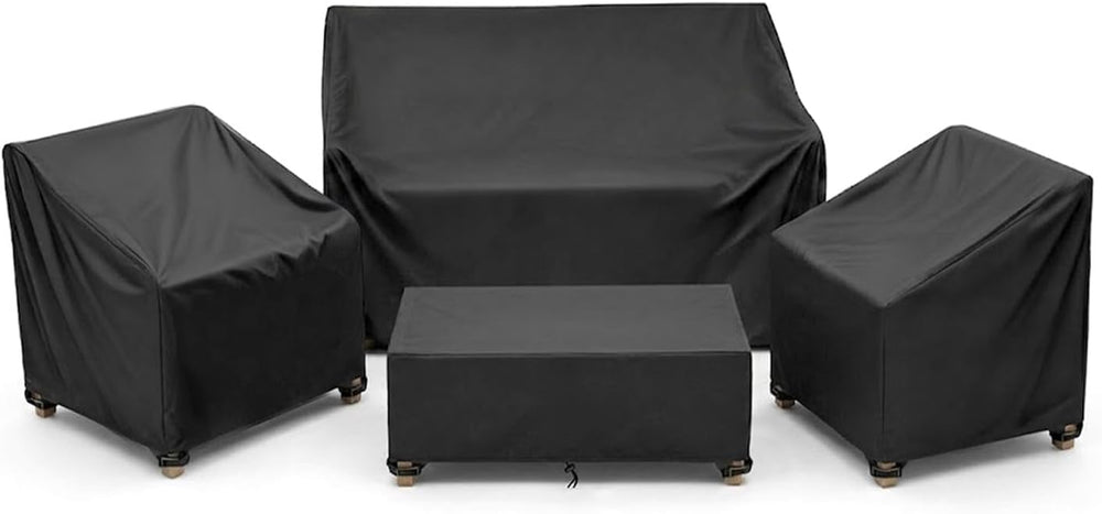 420D Patio Furniture Covers 4 Piece Set, Waterproof & UV Resistant Outdoo...