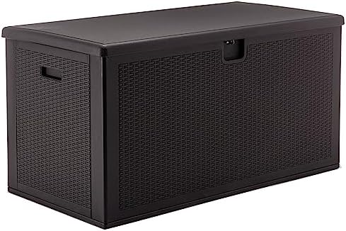 BTExpert Set of 2, 150 Gallon Extra Large Deck Box Outdoor Storage Container ...