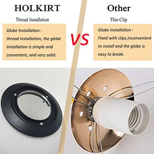 HOLKIRT Mid-Century Modern Black Wall Sconces, White Opal Glass Set of 2