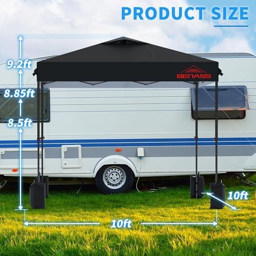 10x10 pop up canopy tent with 3 sidewalls shown in use