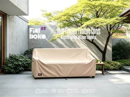 2-Seater Patio Loveseat Cover, 60Wx38Dx35H inches Outdoor Furniture Covers Wa...