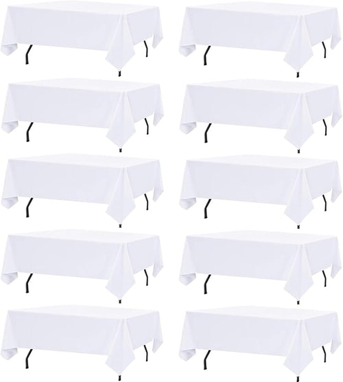 white table cloth rectangle table cloths for 8, main product view