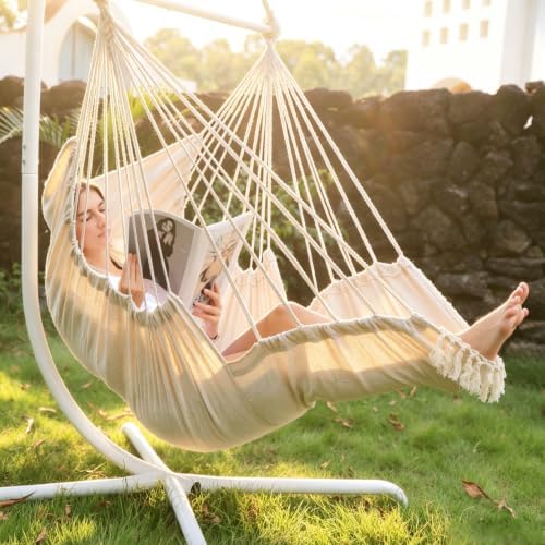 Chihee Hammock Chair Foot Rest 2 Cushions Max 500 lb Metal Spreader Bar