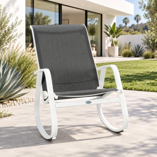 Kozyard Outdoor Rocking Chair, Powder-Coated Aluminum Frame