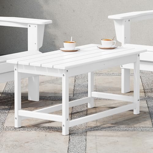 WestinTrends Malibu Outdoor Poly Lumber Coffee Table, 35.25" x 17.5&quot...