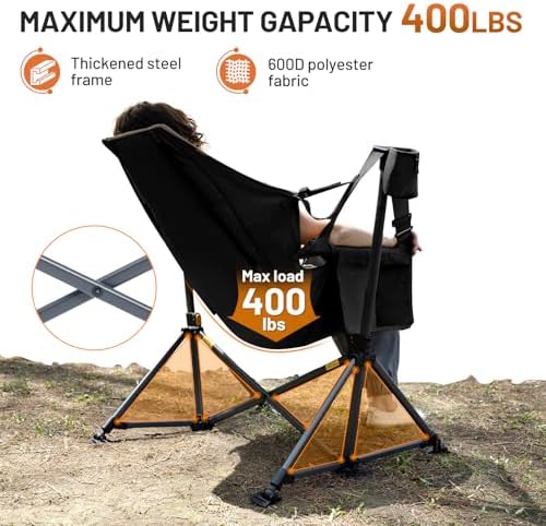 TIMBER RIDGE Hammock Camping Chair, Oversized Swinging Chair, 400lbs Load