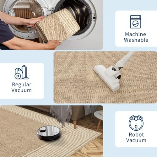 GarveeHome 9x12 Area Rug for Living Room Large Washable Bedroom Rug