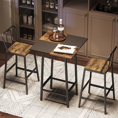 YATINEY Bar Table, Kitchen Dining Table, Bar Counter Height Table, Pub Color ...