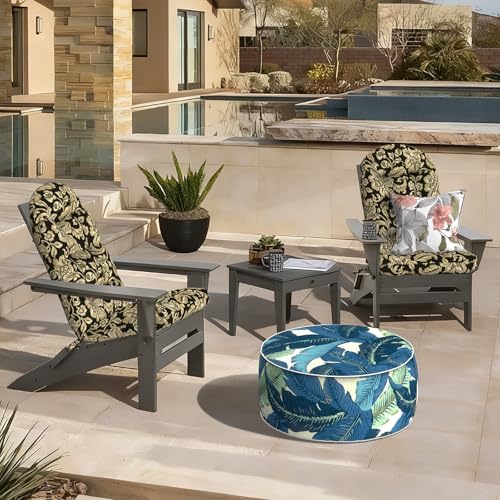 LVTXIII 2 Pack Outdoor Adirondack Chair Cushions, 44x19x4 Inch Water Repellen...